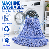 Tête de balai serpillère en coton à boucles, qualité industrielle, pour usage commercial, super absorbante, pour nettoyage humide et sec, remplacement