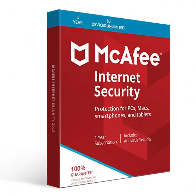 mcafee internet security 1 year 10 devices Antivirus computer software genuine license key email delivery mcafee