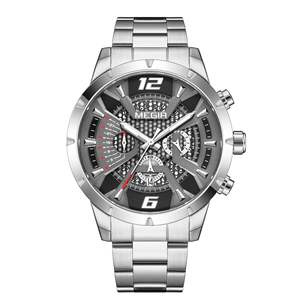 2025 nuevo reloj para hombre, reloj de pulsera de cuarzo de negocios, correa de acero inoxidable, modelo más vendido - Product Image 1