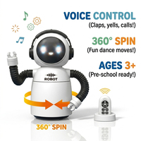Juguete Robot de Dibujos Animados con Control por Voz Inteligente, Funciones Programables para Niños, Control Remoto/App, Funciona con Batería, Interactivo, STEM