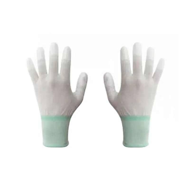 LN-158005F beyaz PU üst Fit eldiven parmak ceket ESD eldiven el bakımı için