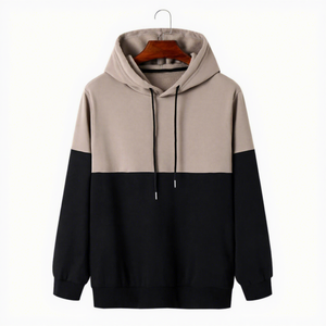 Men's Hooded Sweatshirt Solid Boxy Fit Casual Winter Wear Long Sleeve Fleece Breathable Windproof Waterproof Pockets - Product Image 2