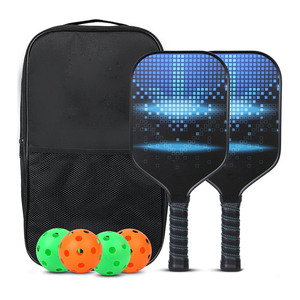 Juego de palas de Pickleball con 4 pelotas y bolsa de transporte, mango antideslizante, equipo deportivo para exteriores para adultos - Product Image 5