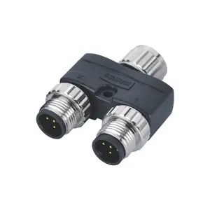 NMEA 2000 מחבר M12 קוד 5 פין פלסטיק בורג נקבת זכר x 2 Y-ספליטר מחבר