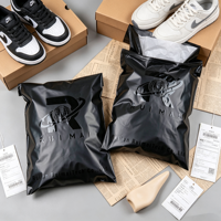 Emballage de Noël biodégradable personnalisé avec logo imprimé UV, sacs d'expédition en polyéthylène pour colis, sacs postaux pour t-shirts