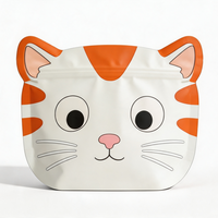Sachet refermable sur mesure pour emballage de bonbons, imprimé en héliogravure, en forme de dessin animé animal, pochette alimentaire