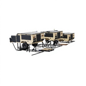 Remolque de Viaje Ligero de Aluminio 4x4, Cocina Deslizable, Mesa Plegable, Cajones de Almacenamiento, Portaequipajes de Techo, Suspensión de Doble Amortiguación - Product Image 1