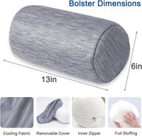 Oreiller en forme de tube en microfibre ultra-douce, oreiller de voyage en microbilles de polystyrène, vente en gros