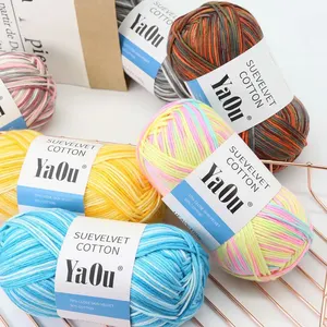 High demand products 100 dyed 50g hand knitting 8 ply wool crochet yarn super soft baby milk cotton yarn