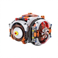 Jouet éducatif 3-en-1 programmable : Balle roulante gyroscopique télécommandée, blocs de construction en ABS, kit d'apprentissage STEM