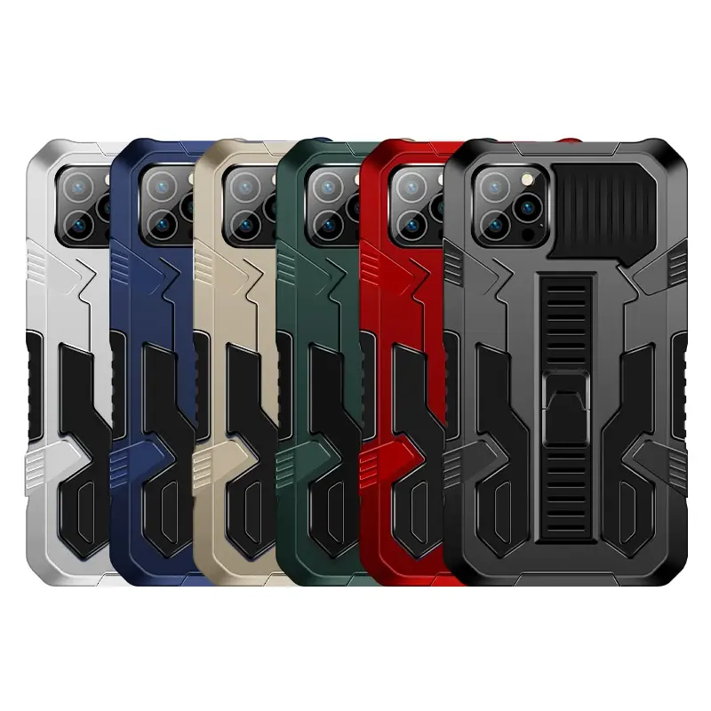 Para iPhone 13 Pro Max 12 Mini funda resistente armadura soporte protección cubierta para iPhone X XS XR 11 6 6S 7 8 Plus SE 2020 fundas