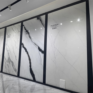 Goden mármol de alta calidad Calacatta gris flujo de agua encimeras de cuarzo y mesas losa de piedra de cuarzo - Product Image 6