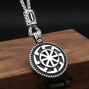 Yunnique – collier pendentif nordique Viking Slavique, amulette Kolovrat, argent 925, design géométrique, unisexe, à porter au quotidien - Product Image 3