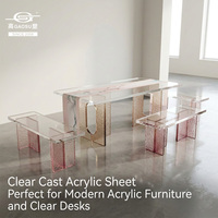 Lámina de Acrílico de 2 mm, Transparente, Resistente, Tablero de PMMA para Decoración de Muebles y Exhibición