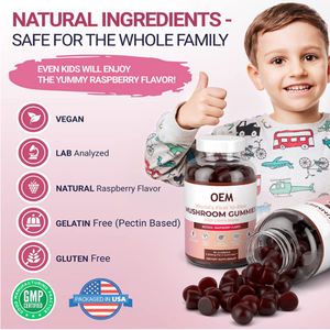 OEM ODM funghi Gummies, Ganoderma Lucidum, varie sostanze nutritive di sostegno alla vita, minerali, Puzzle cervello supporto immunitario - Product Image 3