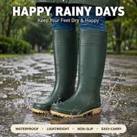Bottes de pluie en PVC hautes jusqu'au genou, imperméables, antidérapantes, résistantes, légères, pour le travail agricole, avec certificat CE