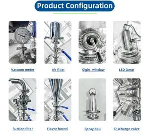 Cyjx siêu âm Gel dây chuyền sản xuất Gel làm cho máy homogenizer Mixer chân không Emulsifier chân không nhũ hóa máy