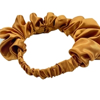 Headband Satin Elastis Warna Solid FF979 untuk Spa, Makeup, dan Membersihkan Wajah, Lembut dan Halus, untuk Wanita dan Remaja Putri