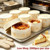 Boîte en papier kraft personnalisée écologique de luxe, tube rond pour gâteau, dessert, tiramisu, biscuits, emballage cadeau cylindrique