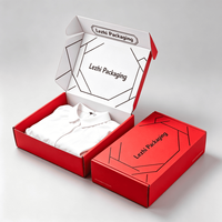 Boîtes en carton pliantes de haute qualité avec logo personnalisé pour l'emballage de vêtements et l'expédition par courrier