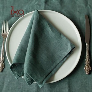 Nouveauté 100% pur <span class=keywords><strong>lin</strong></span> carré dîner tissu moderne élégant à la main mer <span class=keywords><strong>lin</strong></span> serviette de table doux lavé <span class=keywords><strong>vert</strong></span> Olive - Product Image 1