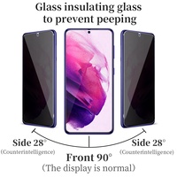 Nouveauté, protection d'écran en verre de confidentialité de haute qualité 2.5D 9H, couverture complète, déverrouillage par empreinte digitale pour Samsung S26 S25 S24 Plus Ultra
