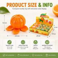 Simulatie Ontluchting Oranje Soft-gel Plastic Stressverlichting Schilfruit Speelgoed Knijp- en knijpfunctie Decompressie Langzaam terugveren