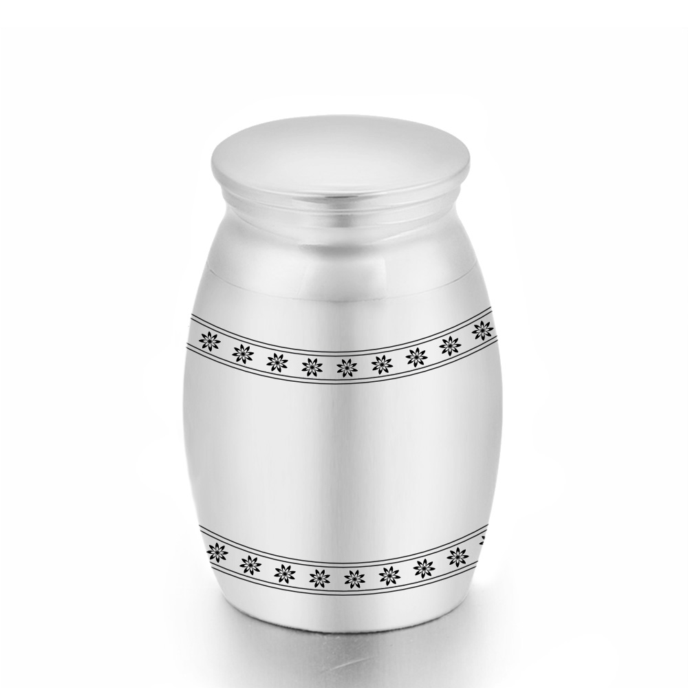 16x25 мм из алюминиевого сплава для кремации урны для пепла человека/Pet с выгравированными Цветы Мини Мемориал урна кулон для домашних животных