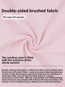 Jaga Ball Débardeur de yoga pour femme en tissu brossé double face, sans besoin de porter de sous-vêtements, taille froncée, coupe ajustée, pour le Pilates et le sport - Product Image 3