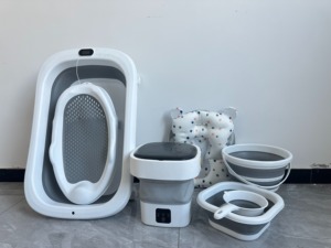 Ensemble de bain <span class=keywords><strong>pour</strong></span> bébé <span class=keywords><strong>nouveau</strong></span>-<span class=keywords><strong>né</strong></span> avec machine à laver multifonctionnelle 8-en-1 en plastique <span class=keywords><strong>pour</strong></span> 0-8 ans - Product Image 1