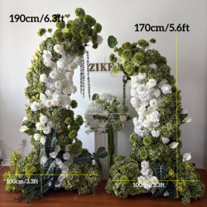 Décorations de mariage ZIKE, verdure de printemps, boutique d'événements, arche de fleurs artificielles en soie naturelle, toile de fond en corne, écologique, durable - Product Image 2