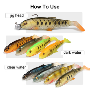Spinpoler il predatore esca morbida pesca esca esca cannibale nuoto pesce artificiale in PVC Shad verme spigola trota luccio Zander - Product Image 5