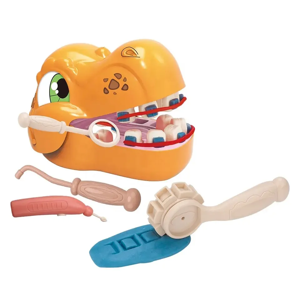 Wholesale Kids Modeling Clay Toys Playdough Dentist Set Play Dough Kit