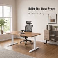 Bureau de travail électrique moderne en métal noir personnalisé à moteur unique, réglable en hauteur, avec pieds de table élévatrice pour ordinateur
