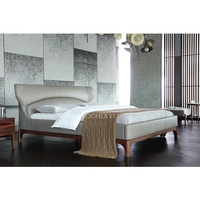 Nouveau Design de lit haut de gamme en tissu cuir, meubles de chambre à coucher moderne, meubles de maison