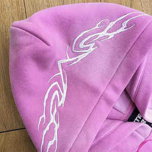 Venta al por mayor 420G 100% algodón liso personalizado peso pesado Sudadera con capucha angustia de gran tamaño en blanco piedra ácido Vintage lavado sudaderas con capucha para hombre - Product Image 4