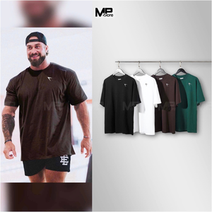 Meilleure vente T-shirts de sport lourds avec logo personnalisé vêtements de sport à manches courtes et col 100% coton échantillon gratuit personnalisable Vietnam - Product Image 6