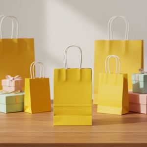 Bolsas de Regalo de Papel Kraft de Colores Biodegradables para Comida, Fiestas, con Asas de Mano para Niños, Cumpleaños, Bodas, Baby Shower - Product Image 5