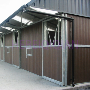 स्टील फ्रेम पोल्ट्री फार्म स्लाइडिंग दरवाजे घोड़े के लिए गैल्वेनाइज्ड स्टील घोड़े के स्टॉल - Product Image 1