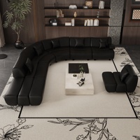Retro L-förmiges Sektionalsofa aus Kunstleder mit Schwammfüllung für Schönheitssalon, Hotellobby, Büro, Ruhebereich & Empfang