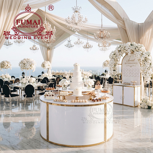 Party Furniture Modern <b>White</b> <b>Round</b> Event Cake Display <b>Table</b> - Product Image 2