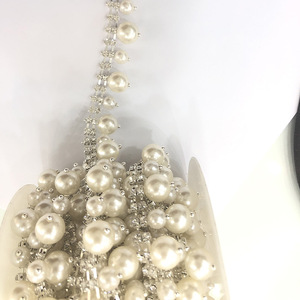 Chất Lượng Cao Tùy Chỉnh Rhinestone Hàng Đôi Ngọc Trai 8Mm Fancy Mã Chuỗi Wedding Dress Phụ Kiện Tự Làm Quần Áo, Điện Thoại Di Động, Túi Xách - Product Image 4