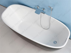 Black Acrylic Standard <strong>Bathtub</strong> Size Free Standing Baths - Product Image 3