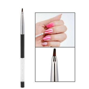 Ensemble de pinceaux à ongles en nylon, pinceau plat pour effet halo, stylo de coloration, pinceau de gravure pour cristaux, pinceau liner pour gel UV, peinture florale, manucure - Product Image 5