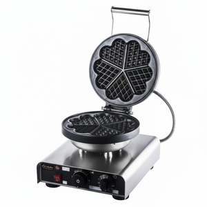 Kitchbox Industrial Commercial Stainless Steel Non-Stick Flower <b>Waffle</b> <b>Maker</b> <b>1</b>.750W - Product Image 1