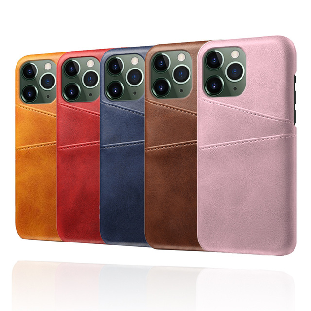 Factory Wholesale Mobile Phone Fashion Cover New Design Leather case with 2 Slot for iPhone 11 12 13 Plus 14 Pro Max