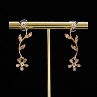 Collier de luxe européen américain feuille de diamant boucles d'oreilles bracelet ensemble 3 pièces bijoux de mode pour la chaîne de clavicule de mariée