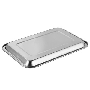 Assiette carrée en acier inoxydable épaissi Yolecen, <span class=keywords><strong>plat</strong></span> multi-usages pour aliments grillés, riz cuit à la vapeur, <span class=keywords><strong>poisson</strong></span>, qualité supérieure - Product Image 6