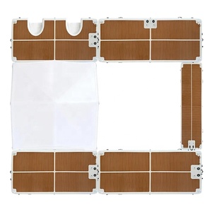Plataforma Flotante Modular Inflable para <span class=keywords><strong>Playa</strong></span> con Toldo Azul, Cubierta de EVA Tipo Teca, Plataforma Espaciosa para Yates - Product Image 5
