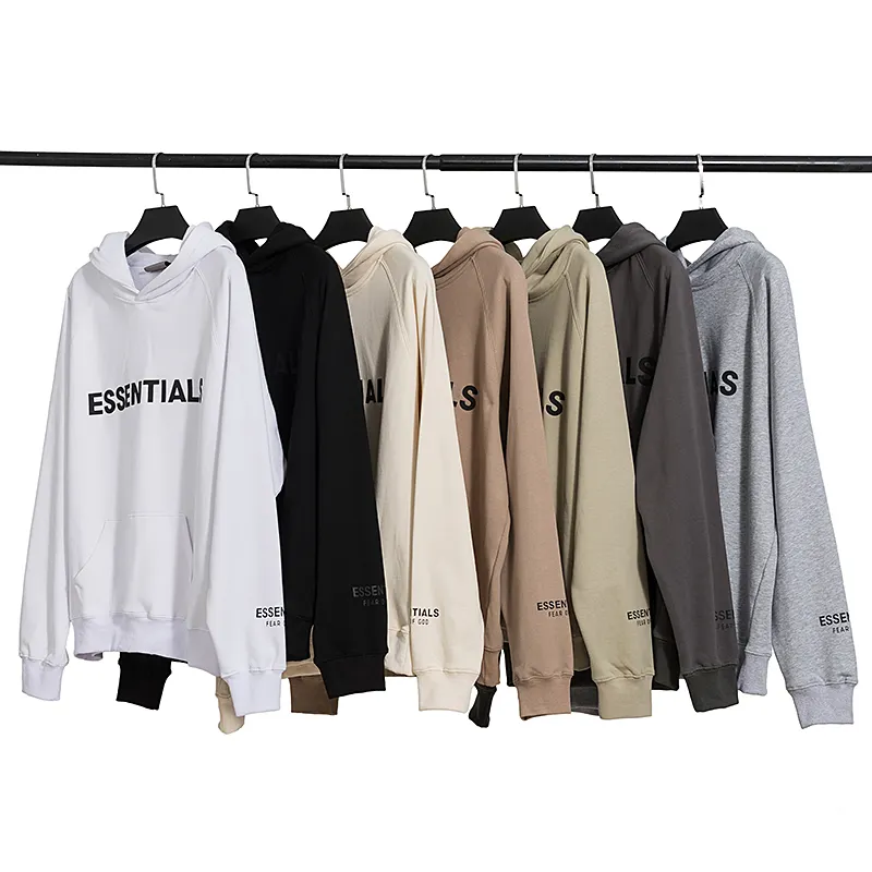 Fear Of God Essentials Hoodies Casual Long Sleeve Comfortable Sports Printed Unisex High Quality Men's Pullover Hoodies